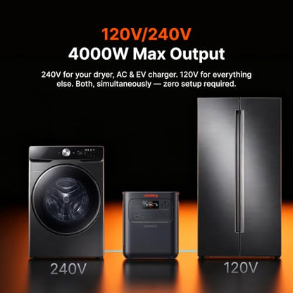 Jackery HomePower 3600 Pro Max Power Station, 3584Wh, 2000W 120V/4000W 240V - style: HomePower 3600 Pro Max