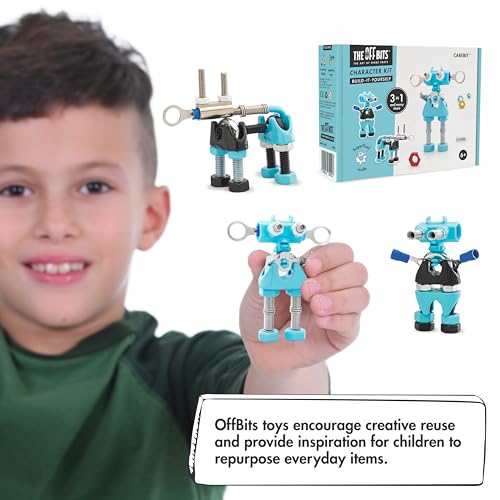 The Off Bits CareBit Build Your Own Robot Toy Construction Set, Educational Gift STEM Activities Learning Kit, Creative Build and Play Model Kit Steam Toys for 6 7 8 9 10+ Year Old Boys & Girls - style: CareBit