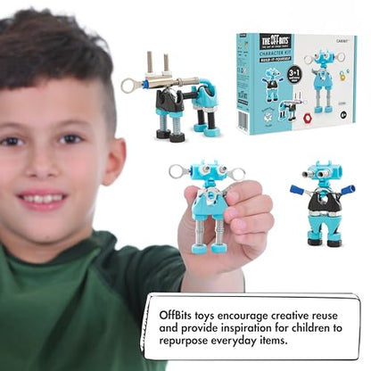 The Off Bits CareBit Build Your Own Robot Toy Construction Set, Educational Gift STEM Activities Learning Kit, Creative Build and Play Model Kit Steam Toys for 6 7 8 9 10+ Year Old Boys & Girls - style: CareBit