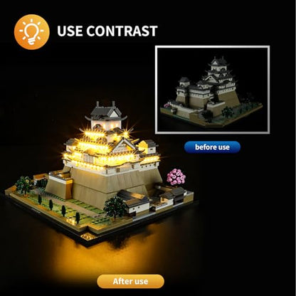 Vaodest LED Light for Lego Architecture 21060 Himeji Castle Set,Design and Configuration Compatible with Lego 21060 Model(LED Light Only, Not Building Block Kit) - style: 21060 Himeji Castle
