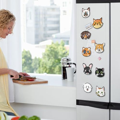 Remuuly 30 Pcs Cat and Dog Diamond Painting Magnets Diamond Art Magnets Kit - color: Cat and Dog