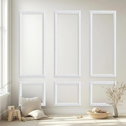 Peel and Stick Wall Molding Kit,Wainscoting Panel Accent Wall Molding Trim - color: Bead-24x54in