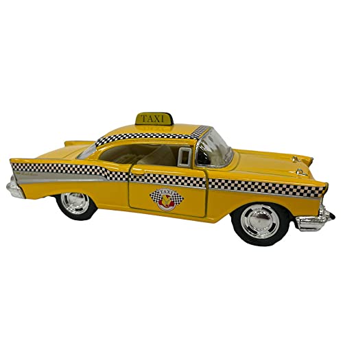 KiNSMART 1957 Chevy Bel Air Coupe 1:40 Scale 5" Die Cast Metal Classic Toy Car (Taxi) - color: Taxi
