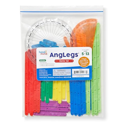 hand2mind AngLegs Starter Set with 2 Protractors - style: Starter Set