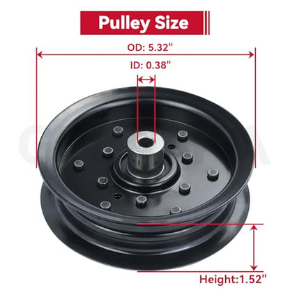 GELASKA 2Pack 532197379 532196106 Idler Pulley for Husqvarna 48" 54" Z254 - color: A2 2x196106