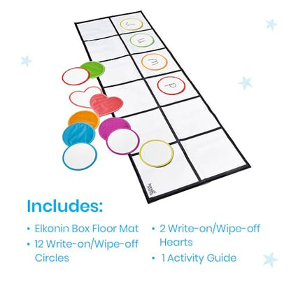 hand2mind Elkonin Box Floor Mat Activity Set, Phonemic Awareness, Ages 3+