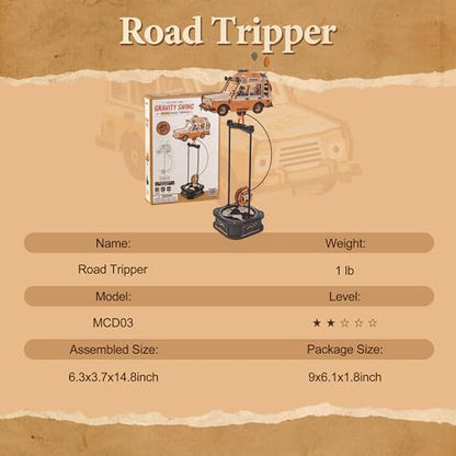 ROKR 3D Wooden Puzzles for Adults, 228 PCS DIY Craft Kit Balance Toy Road Tripper, Creative Christmas/Birthday Gifts for Teens & Adults - style: Road Tripper