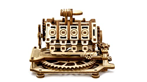 WOODEN.CITY V8 Engine 3D Wooden Puzzle Kit, 200 Pcs DIY Mechanical Model, Made in EU