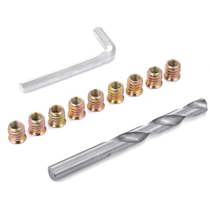 50 Pcs 5/16"-18x15mm Threaded Inserts for Wood for Furniture Reinforcement - size: 5/16"-18x15mm
