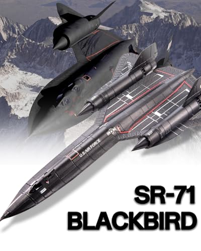 Piececool 3D Metal Puzzles for Adults, Metal Aircraft Model Kits, Military Airplane Model Kit to Build for Men Hobbies Great Birthday Gifts - style: SR-71 Blackbird