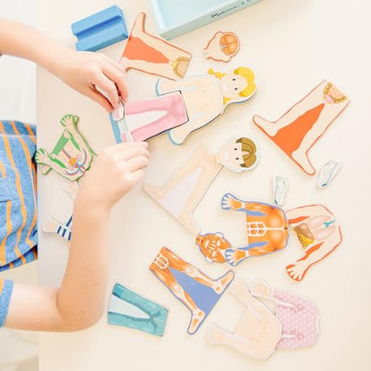 Melissa & Doug Magnetic Human Body Anatomy Play Set with 24 Magnetic Pieces and Storage Tray