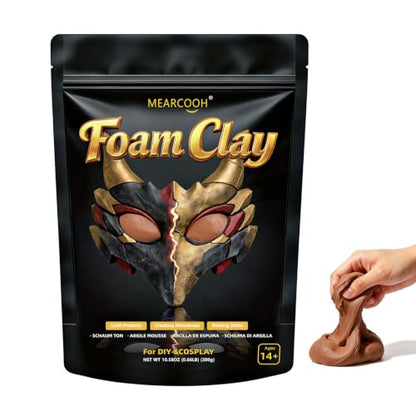MEARCOOH Modeling air Dry Foam Clay Brown Cosplay Magic Clay 300g (10.58oz) - color: Brown, size: 300g