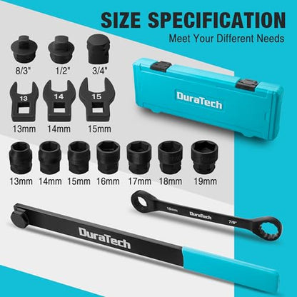 DURATECH 15-Piece Universal Ratcheting Serpentine Belt Tool Set