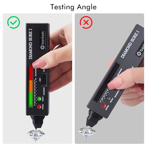 Valkynos Professional Diamond Tester Pen with 365nm UV Light & Thermal Sensor – Fast 0.5s Detection, Portable Gem Checker for Novice & Experts – Battery Included - size: Diamond Tester
