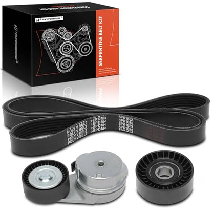 A-Premium Engine Serpentine Belt Drive Kit with Tensioner & Idler Pulley
