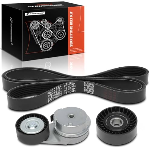 A-Premium Engine Serpentine Belt Drive Kit with Tensioner & Idler Pulley