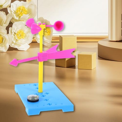 TOYANDONA 6 Sets Wind Vane Educational Toys for Kids Brain Toy Powder Anemometer Classroom Tools Weather Vane Developmental Toys Instruments Squiz Toys Manual Material Package Plastic Child