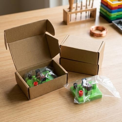 DIY DC Electrical Motor Assemble KIT - STEM Science Lab Educational Physics Learning Experiment Toy for Kids Electrical Motor 1 (Green)