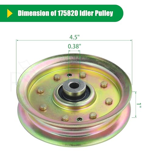 175820 Idler Pulley for Craftsman 42" 48", Husqvarna 48" Mower Deck - color: T15 1x175820