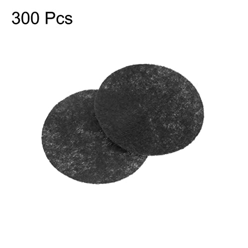 HARFINGTON 300pcs Round Felt Circles, 40mm 1-1/2" Pre Cut Felt Craft Pads Non-Woven Mini Felt Fabric Circles for DIY Sewing Handcraft Cut Projects Craft Finishing, Black - color: Black, size: 40mm