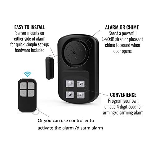 Hendun Pool Gate Alarm Outdoor with Remote, 140Db Waterproof Ip67, 2 Pack - color: 2 pack