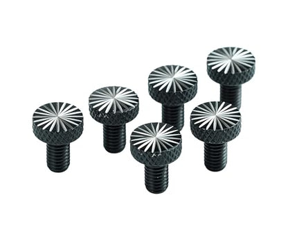 Guyker Guitar Bridge Saddle Fine Tuning Screws Set for Tremolo Bridge System Replacement Part Black (FR-005, 6PCS) - color: FR005-BK-6pcs