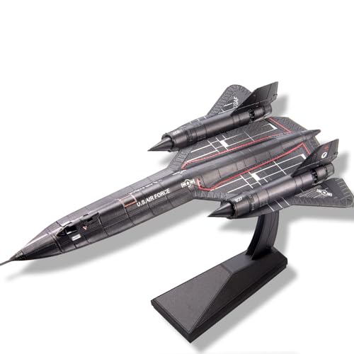 Piececool 3D Metal Puzzles for Adults, Metal Aircraft Model Kits, Military Airplane Model Kit to Build for Men Hobbies Great Birthday Gifts - style: SR-71 Blackbird