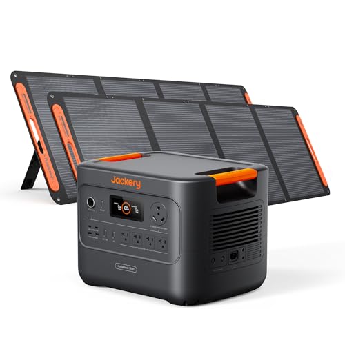 Jackery HomePower 3000 and 2x200W Solar Panels, 3072Wh, 3600W AC Output - style: HomePower 3000+2x200W