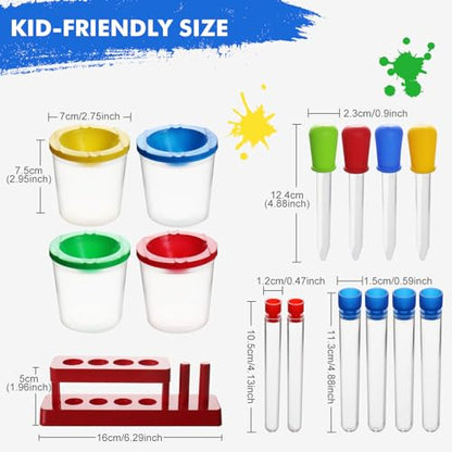 Color Science Test Tubes Droppers for Kids Liquids Pipettes Dropper - style: Beginner science kit