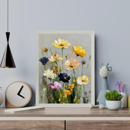 CHWGLFGG 5D Wild Flowers Diamond Art Kits for Adults Beginners 12x16in - color: KM895-1