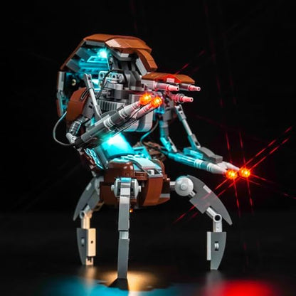 LocoLee LED Light Kit Compatible with Lego Droideka 75381(No Models Only Light) Creative Lighting Set Accessories Compatible with Lego Droideka 75381 Set
