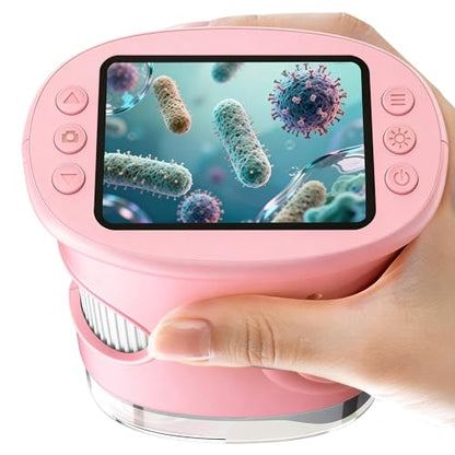 1000X Handheld Digital Microscope for Kids: Pocket Microscope with 2.0" IPS Screen - STEM Toys Birthday Gifts for Girls Boys - Portable Edu Science Kits Toddler Age 3-6 6-12 Pink - color: Pink