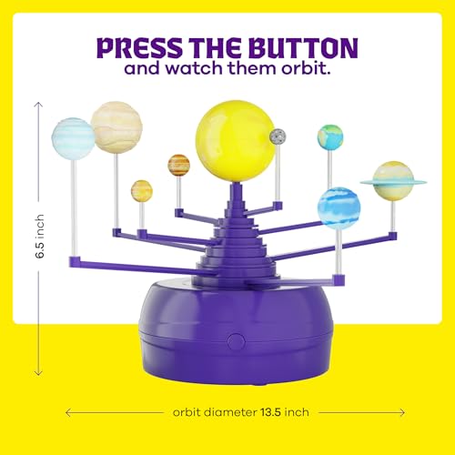360° Orbiting Solar System for Kids - Paint & Build Model Kit - Craft Kit
