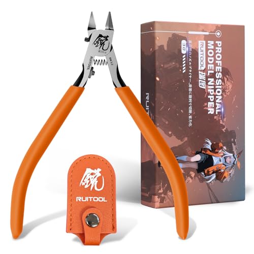 RUITOOL Model Nippers for Advancers, Single Blade Sprue Cutter for Gunpla - color: Orange