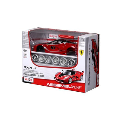 Maisto 1: 24 Assembly Line Ferrari FXX-K Diecast Model Kit, Red