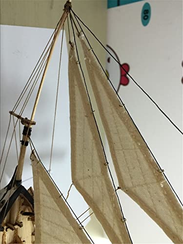 GAWEGM Wooden Ship Model - 1/100 Halcon 1840 Building kit, for Adult - color: Brass cannon