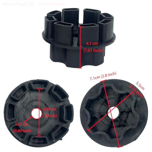 2Pcs Car Tire Hitch Connector Adapter for Ride On Car Rubber Traction Bands