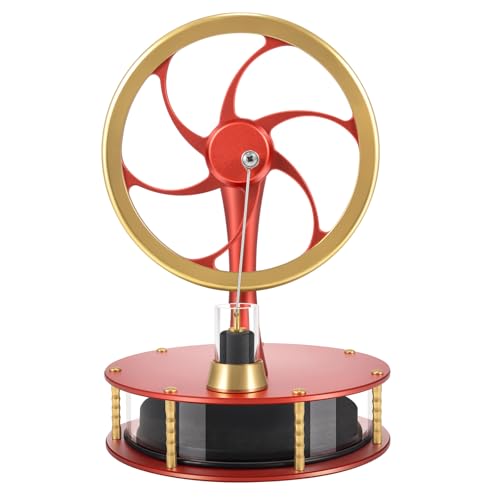 Low-Temperature Stirling Engine Classroom Teaching Stirling Engine Kit Steam Heat Educational Model Adult Desktop Educational Toys Brass Aluminum Stirling Engine-HZZ92 Pro Red - color: Pro Red