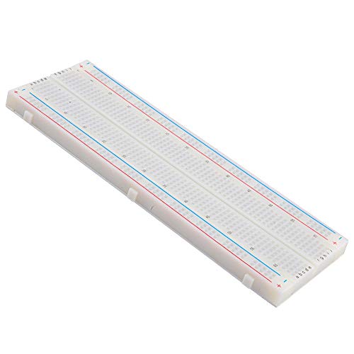 TEKTRUM SOLDERLESS Experiment Plug-in BREADBOARD KIT with Jumper Wires for Proto-Typing (830 TIE-Points) - size: 830 TIE-POINTS