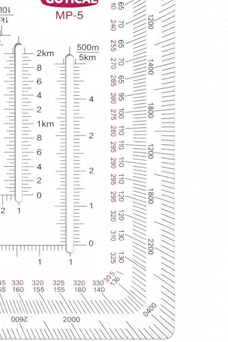 New and Improved Version Military Style MGRS/UTM Coordinate Grid Reader, and Protractor,Coordinate Scale Map Reading and Land Navigation Topographical Map Scale (Pack of 1)