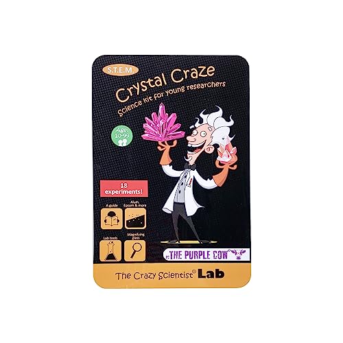 The Purple Cow- The Crazy Scientist Crystal Craze Experiment Stem Education Science Kit for Kids Boys & Girls Aged 10+ - style: Crystal Craze