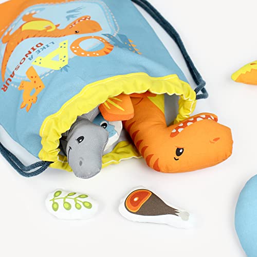 kullaloo Sewing kit for Kids Beginners - DIY Craft for Girls & Boys - Cut & Sew Fabric Panel Dinosaur (Dino Friends) - color: Dino Friends