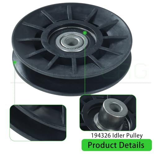 2 Pack 532194326 Idler Pulley with 532194327 Idler Pulley - color: A29 2x532194326+1x532194327+1/2x92 Belt