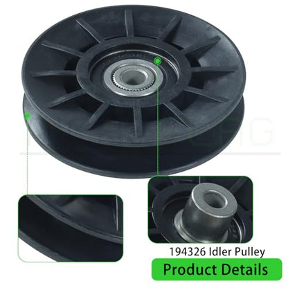 2 Pack 532194326 Idler Pulley with 532194327 Idler Pulley - color: A29 2x532194326+1x532194327+1/2x92 Belt