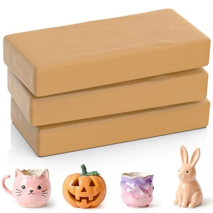 Aujazyble Air Dry Clay - 3.3lbs Yellow Natural Pottery Clay for Kids - color: Yellow