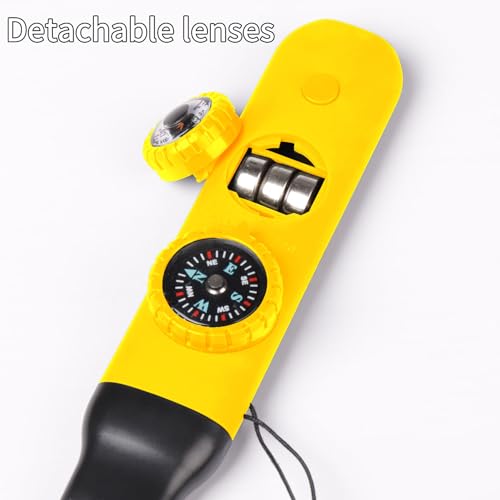 Multifunctional Survival Emergency Whistle for Kids with Compass Hiking Survival, Thermometer & Neck Lanyard | Emergency Safety Gear for Hiking, Camping, Kayaking, Boating, Climbing - color: egg yellow2pcs