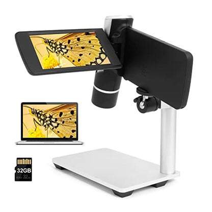 Andonstar AD203 Digital Microscope (Black+Bracket) - color: Black+Bracket