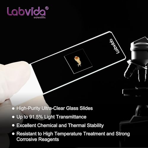 Ultra Clear Glass 144pcs Frosted Microscope Slides 200pcs Covers - color: 344pcs,Ultra White Frosted Slides
