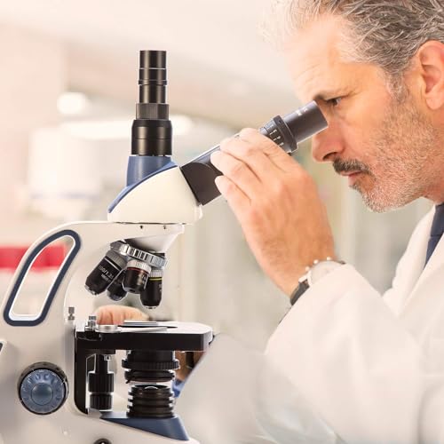 Swift SW380T 40X-2500X Research-Grade Trinocular Compound Lab Microscope with 2.0mp Camera and Software Windows and Mac Compatible and Slides - size: SW380T+1.3 camera