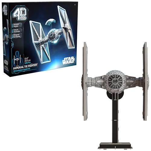 4D Build Star Wars Imperial TIE Fighter 3D Puzzle Model Kit for Adults - style: Imperial Tie Fighter 120 pcs